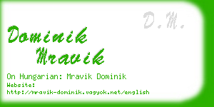 dominik mravik business card